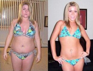 Antes e despois de perder 6 kg coa dieta de sandía